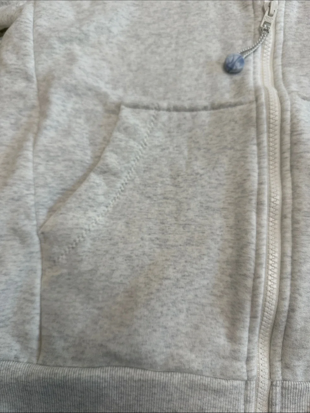 lululemon athletica Girls' Light Gray Hooded Zip Sweatshirt and Joggers Set